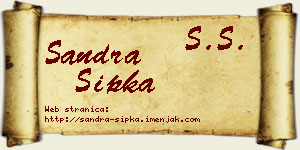 Sandra Šipka vizit kartica